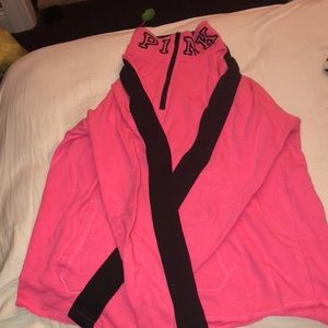 Hot pink half zip